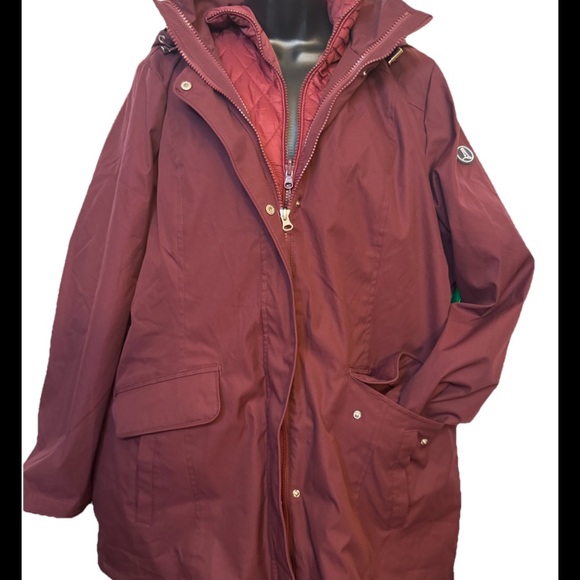 Lands' End Ladies' 3-in-1 Systems Jacket Size XL Red With Hood And  Pockets - Picture 1 of 9